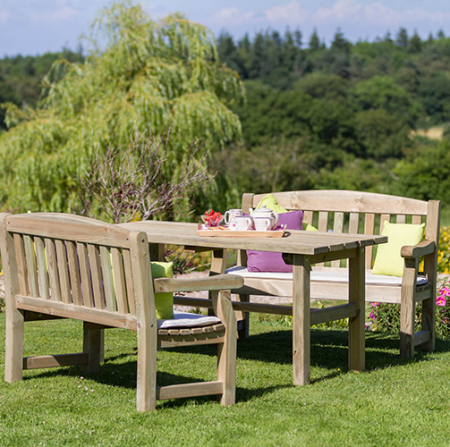 Emily Table & 2 Bench Set