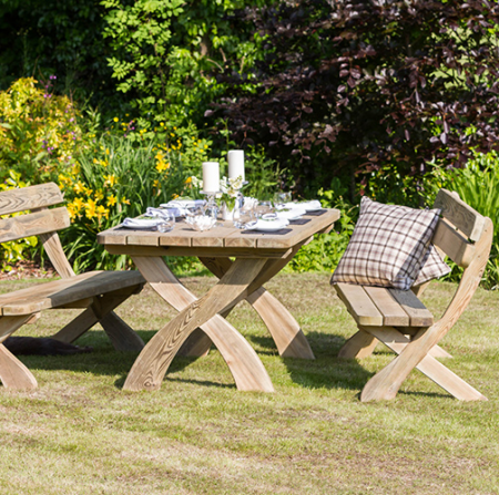 Harriet Table & 2 Bench Set