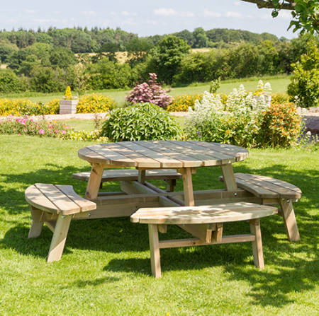 Rose Round Picnic Table