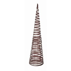 1.5m Rattan Effect Obelisk - Brown