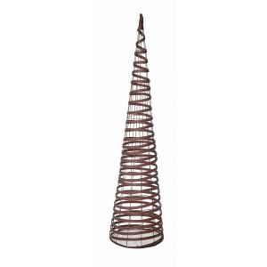 1.5m Rattan Effect Obelisk - Brown