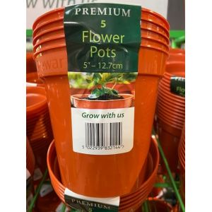 12.7cm (5") Flower Pot x5 (Multi-Packs)