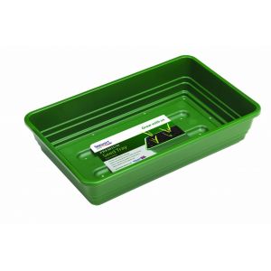 38cm Premium Extra Deep Seed Tray (with holes) Green