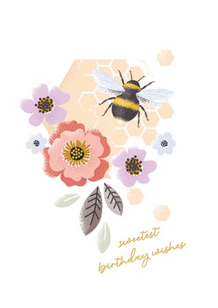 Bee & Flowers Birthday
