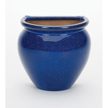 Blue Glazed Jar Wall Pot 29cm