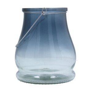 Blue Ombre Glass Lantern