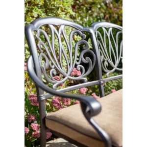 Capri Bench Set - Antique Grey - Platinum Cushions - image 2