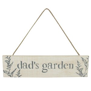 Cream Wooden 'Dads Garden' Plaque