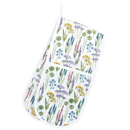 Fabric Double Oven Glove 83cm - Spring Meadow