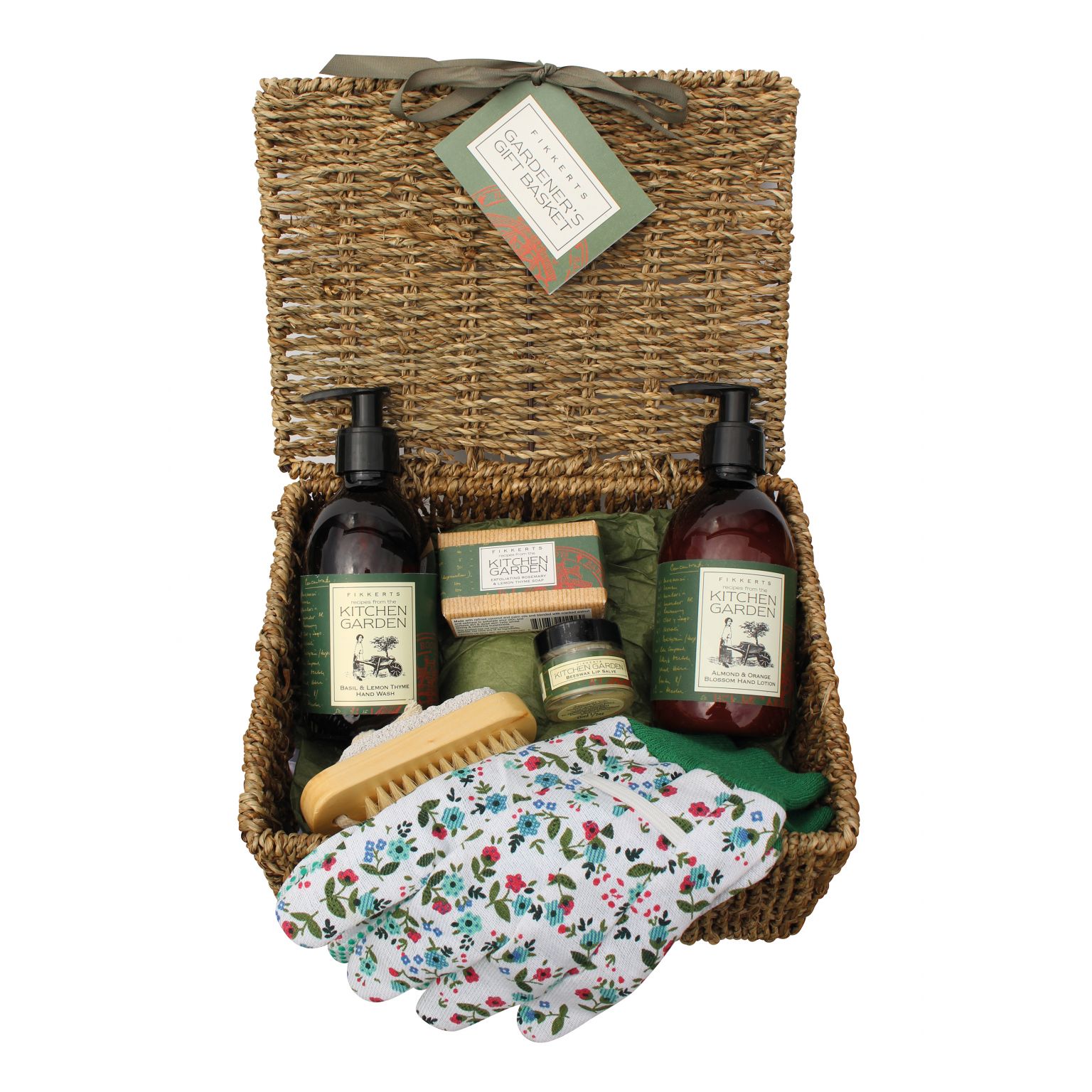 Gardeners Gift Basket Basil & Lemon Thyme Hand Wash (300ml), Almond