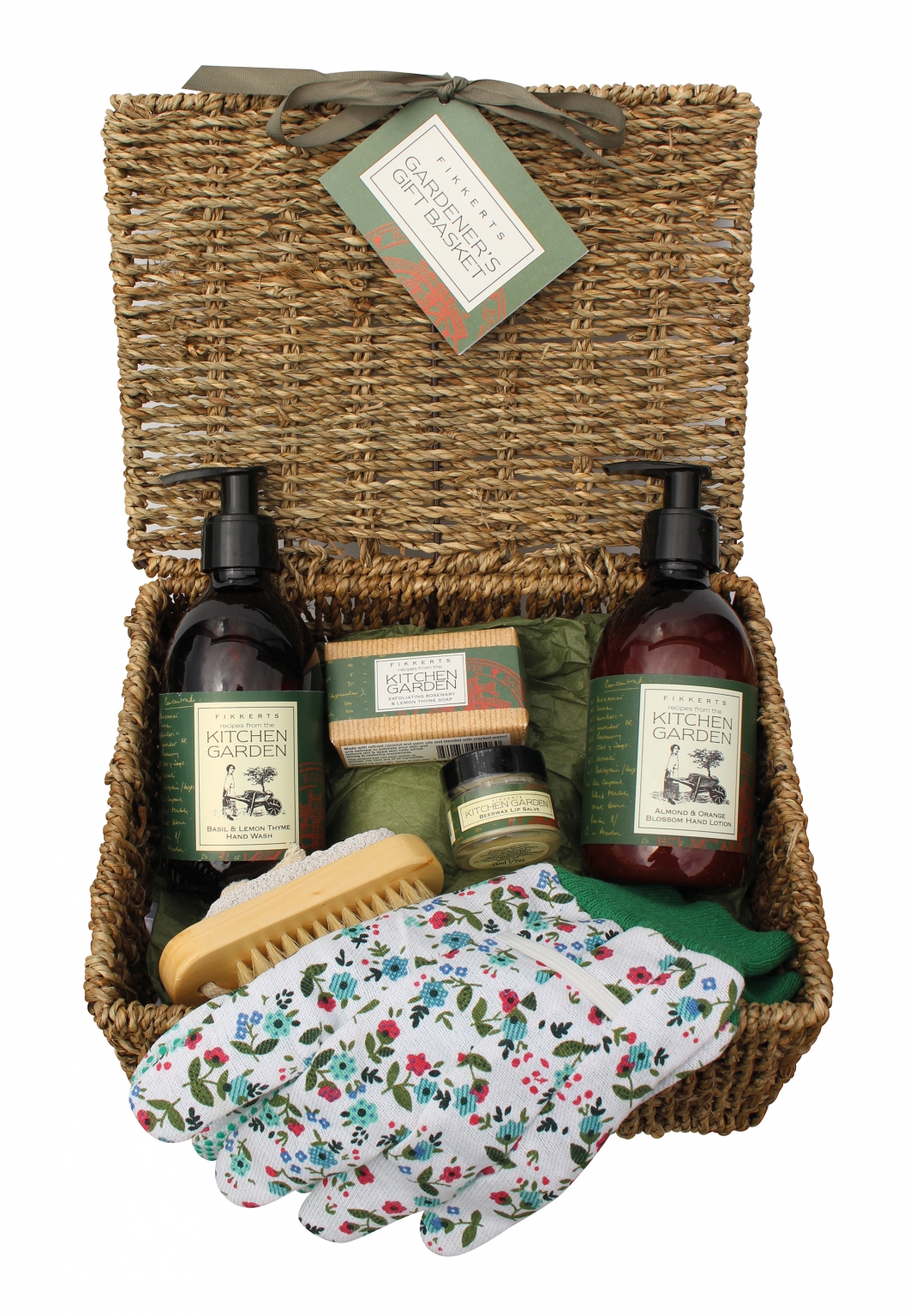 Gardeners Gift Basket Basil & Lemon Thyme Hand Wash (300ml), Almond