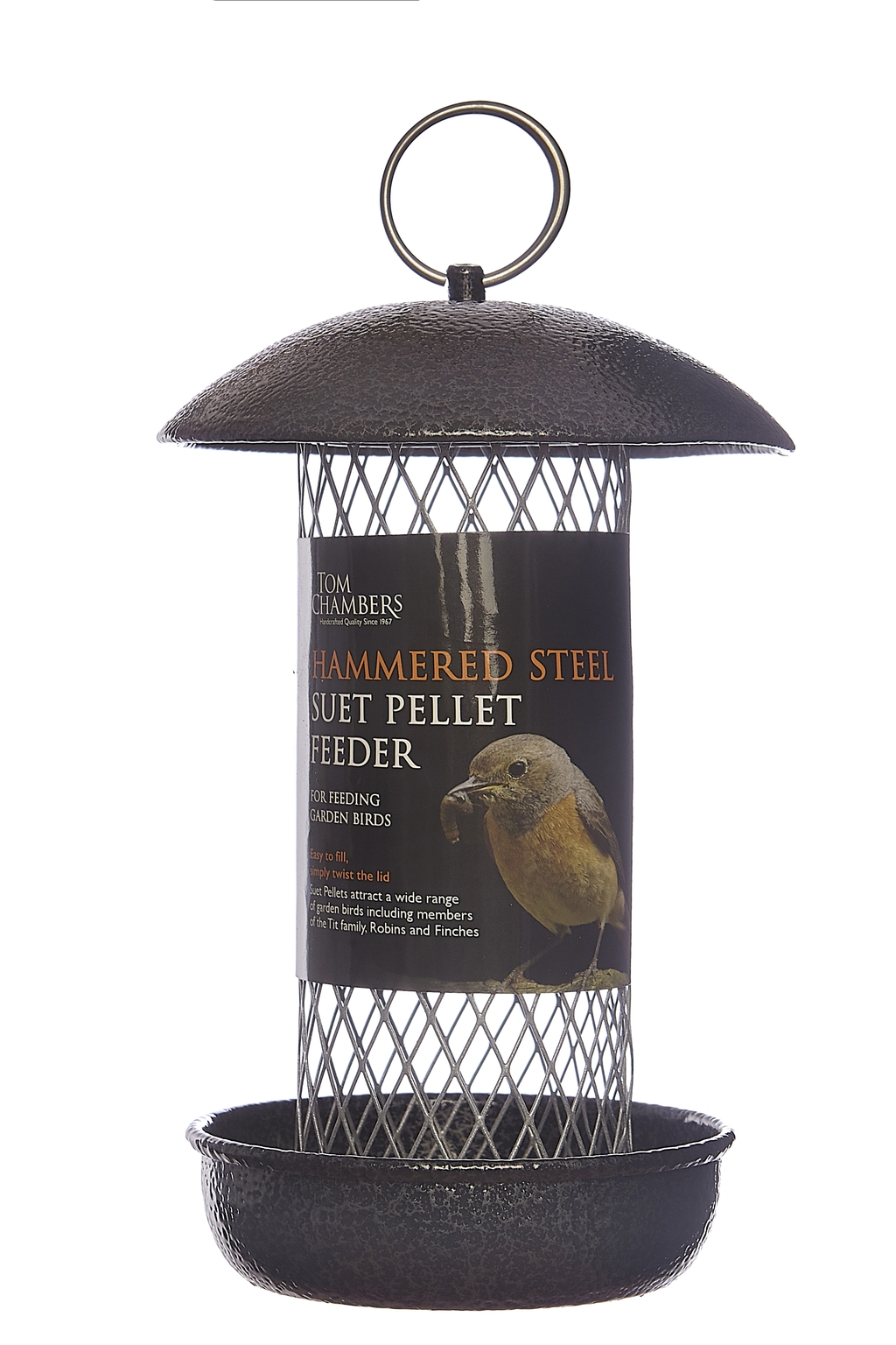 Hammered Steel Suet Pellet Feeder Welland Vale Garden Inspirations