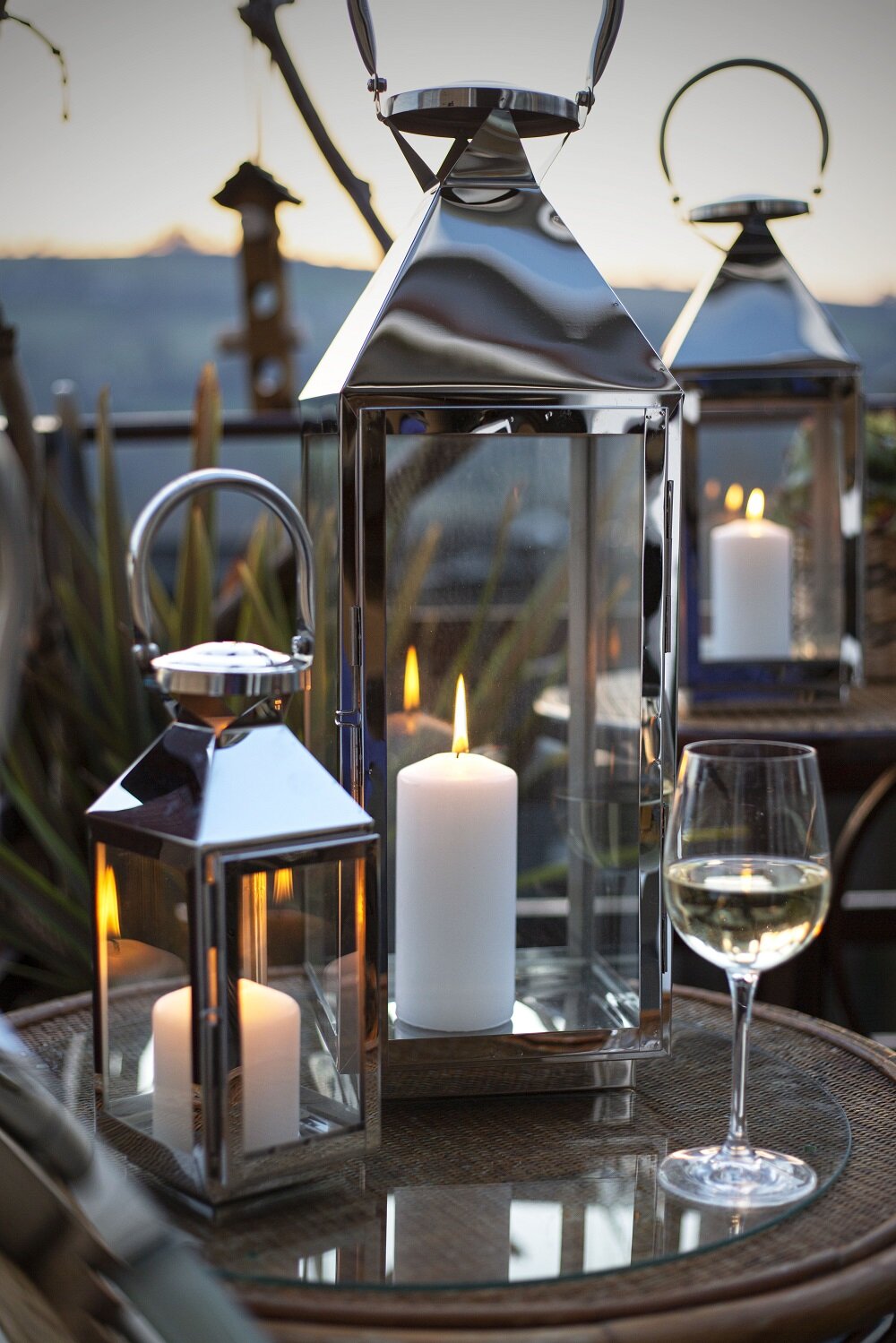 Outdoor stainless on sale steel lanterns