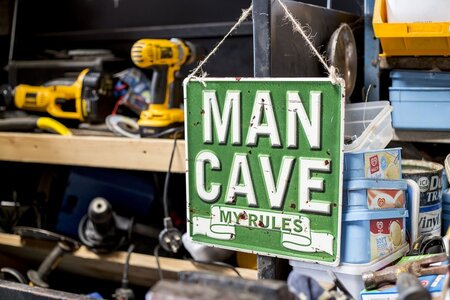 Man Cave My Rules Sign