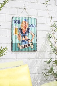 Corrugated Ice Cold Beer Sign