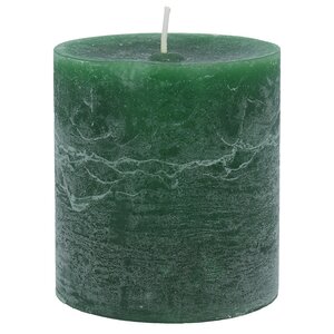 Dark Green Pillar Candle