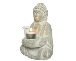 Tealightholder concrete buddha - image 2