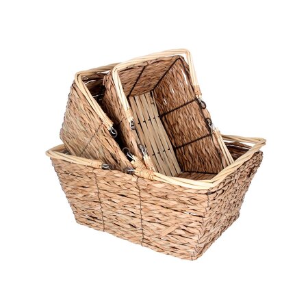 Wire Basket 43cm - Straw, Set/3