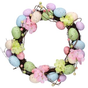 Wreath 40cm - Pastel Egg w/ Flowers