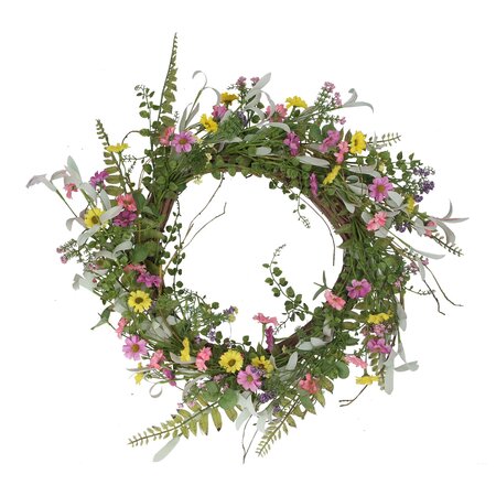 Wreath 58cm - Wild Meadow Flower/Twig
